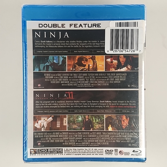 Factory Sealed Double Feature: Ninja & Ninja 2,  Blu Ray/DVD Combo Set - Picture 4 of 10